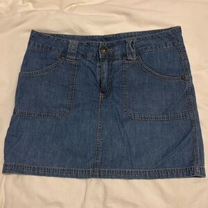 Equipment Blue Denim Mini Skirt